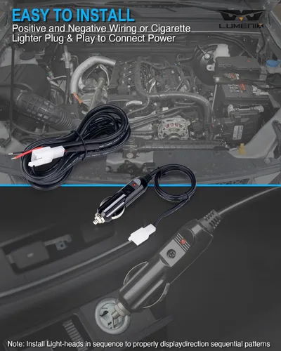 Vista 5 de LUMENIX Kit de luces intermitentes estroboscópicas de montaje en superficie LED ámbar con caja de control, 8 unidades de marcador lateral de rejilla