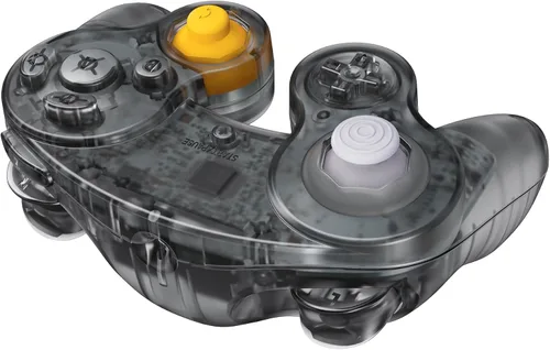 Vista 9 de eXtremeRate Placa trasera negra transparente para controlador Nintendo GameCube, cubierta de carcasa de repuesto personalizada con botones