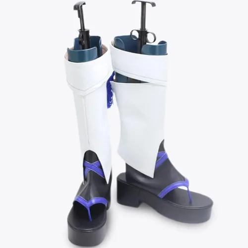 Vista 3 de Juego de anime Genshin Impact Scaramouche Wanderer - Zapatos de cosplay para Halloween, mujeres, hombres, anime, cosplay, juegos de rol