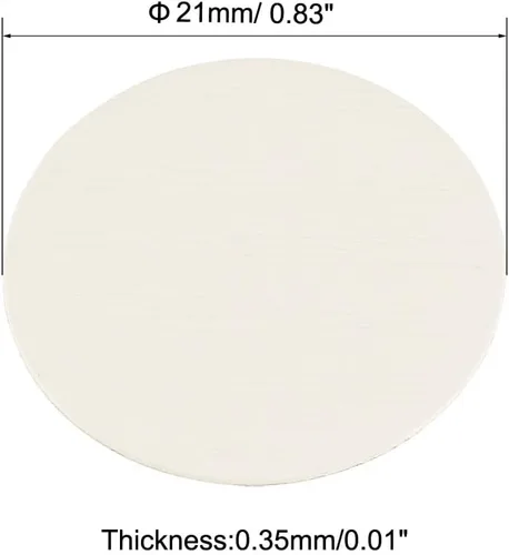 Vista 3 de uxcell Calcomanías autoadhesivas de plástico texturizado para puertas de madera, muebles, gabinetes, estanterías, placas, 0.827 in de diámetro, 54