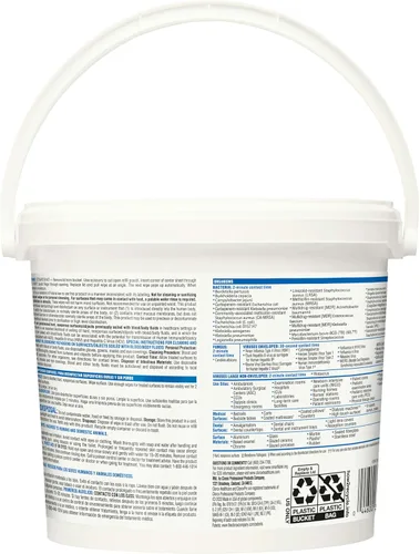 Vista 10 de Clorox Healthcare VersaSure - Toallitas desinfectantes limpiadoras, 12 x 12 pulgadas, cubo de 110 unidades (el paquete puede variar)