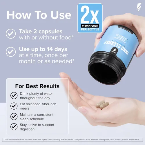 Vista 5 de Inno Cleanse - Compuesto de adelgazamiento de cintura Apoyo y ayuda al sistema digestivo Reducción de inflamación Mejora los niveles