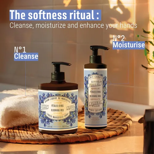 Vista 6 de Panier des Sens – Loción para manos y cuerpo Iris para piel seca - Crema corporal hidratante para mujeres - Hidratante corporal fluido nutritivo
