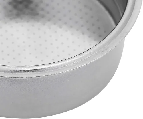 Vista 7 de Cesta de filtro de café ultrafina de acero inoxidable de doble capa, filtro poroso presurizado de doble taza de café de 2.008 in, accesorios