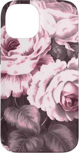 Vista 4 de iPhone 16 Vintage Classic Rose Flower Pattern in Pink Case