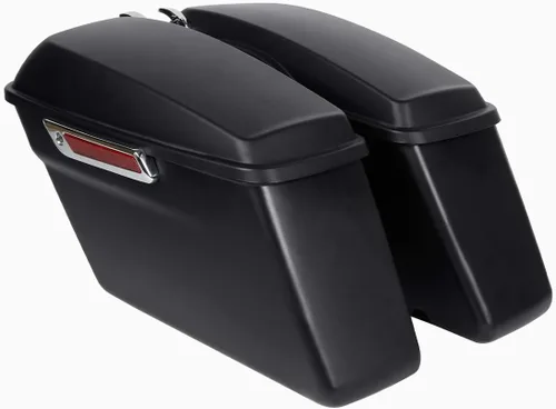 Vista 4 de Piezas de motocicleta ABS Duro Alforjas se adapta a Harley Davidson Touring 2014 y posteriores, negro mate