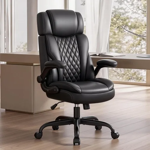 Vista 11 de Silla de oficina ejecutiva, silla ergonómica para computadora para oficina Marrón