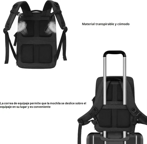 Vista 6 de MOSISO Mochila para cámara, DSLR/SLR/sin espejo, impermeable, bolsa para cámara de 17.3 pulgadas con carcasa rígida frontal, compartimento