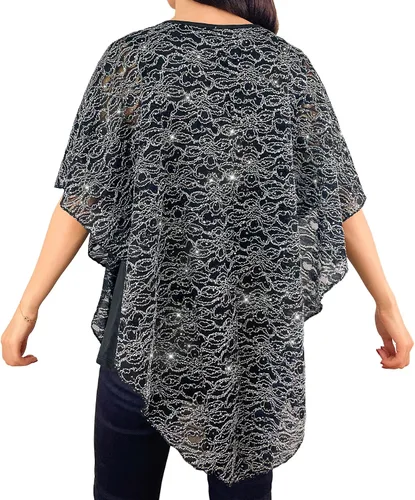 Vista 2 de Blusa de punto con cuello en V y manga 34 para mujer