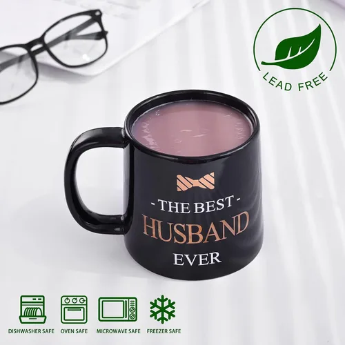 Vista 4 de Miicol Taza de café divertida de 16 onzas, taza de té de cerámica grande, idea de regalo para hombres, marido, bonita taza de café de oficina, taza