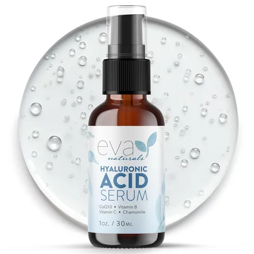 Vista 9 de Eva Naturals Ácido hialurónico + suero B5 para la cara – Suero facial ultra hidratante con vitamina C y B5 para hidratación profunda, tratamiento