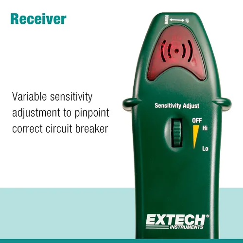 Vista 6 de Extech CT80 comprobador de carga de circuito AC con GFCI/AFCI Locate breakers/fuses live, 110-125VAC, two-pass calibration, GFCI outlet test, 9V