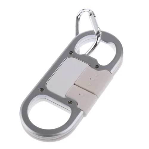 Vista 8 de Cable Lightning para carga de iPhone + llavero + abridor de botellas + mosquetón de aluminio, llavero portátil multifunción con abridor de botellas