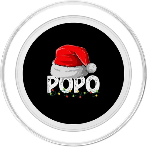Vista 2 de Popo Santa Christmas Family Matching Pajamas Papa Xmas PopSockets MagSafe PopGrip for iPhone