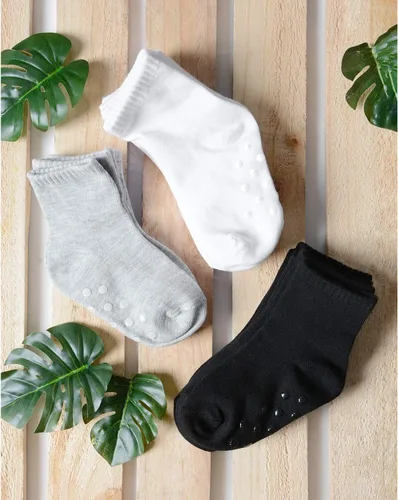 Vista 10 de Tenpluszero 12 pares de calcetines antideslizantes para niños pequeños con puños para bebés niños y niñas