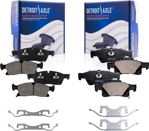 Vista 77 de Detroit Axle - Pastillas de Freno Delantero Izquierdo Reemplazo de Pinza de Disco para Dodge Ram 1500 Dakota Mitsubishi Raider - Juego de 3 piezas