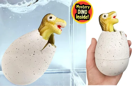 Vista 3 de JA-RU Dino Age - Huevos de dinosaurio gigantes para incubar (1 gigante + 1 original) – Juguetes de cultivo de agua para niños, juguete educativo