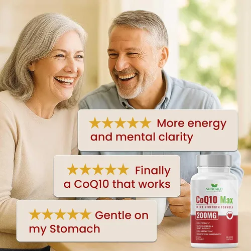 Vista 7 de CoQ10 200mg Vegano, Ultra CoQ10 - Suplementos de coenzima Q10 de ultra alta absorción - Suplemento antioxidante para la salud vascular y cardíaca