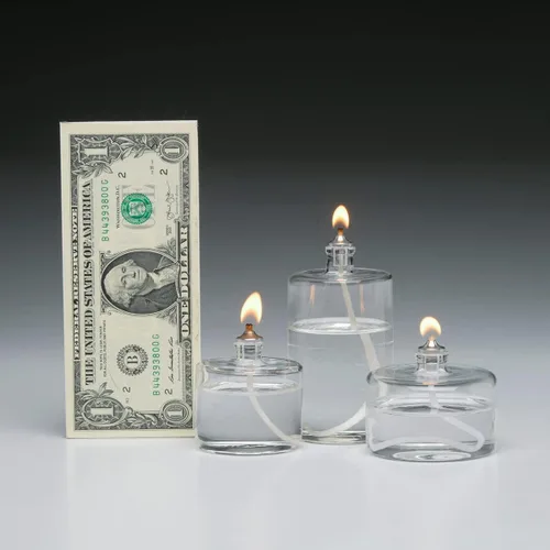 Vista 2 de Firefly velas líquidas de vidrio recargables de 2 onzas, 3 onzas y 5 onzas - Velas de emergencia tamaño votivo - Repuesto de células de combustible