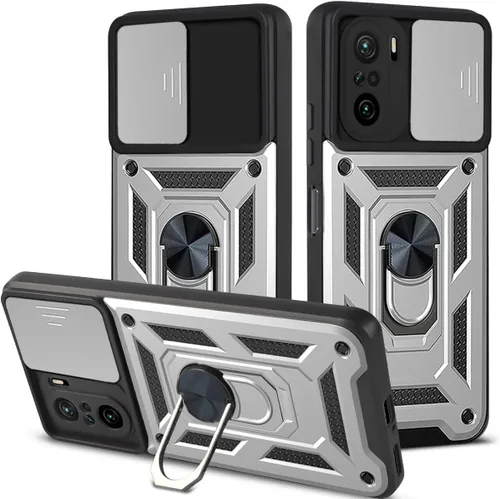 Vista 144 de Compatible con Tecno Pova Neo 2 Bracket Shell, con cubierta deslizante para lente de cámara compatible con Tecno Pova Neo 2 LG6n Case Negro
