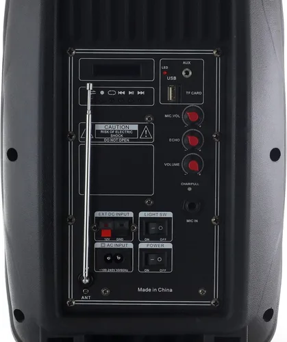 Vista 5 de beFree Sound Altavoz portátil del partido de Bluetooth de 8 pulgadas con USB, SD y luces reactivas