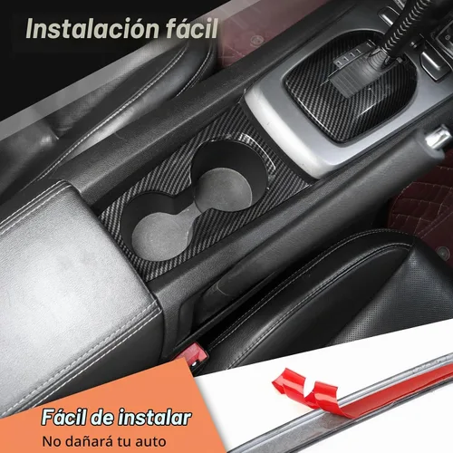 Vista 7 de JeCar Kit de moldura de panel de portavasos interior para Chevrolet Chevy Camaro 2010-2015 Accesorios interiores (fibra de carbono)
