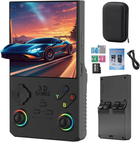 Vista 9 de RegiisJoy Nueva consola de juegos portátil V40 Max 2025, 40000 juegos, pantalla IPS de 4 pulgadas, consola de juegos retro, 256G 4000 mAh, mini