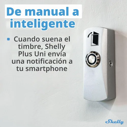 Vista 3 de Shelly Plus Uni Módulo inteligente operado por Wi-Fi y Bluetooth con contactos secos Automatización del hogar Compatible con Alexa y Google