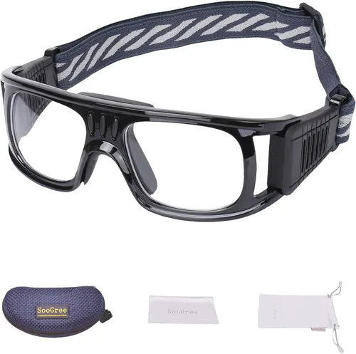 Vista 16 de SooGree Gafas deportivas de racquetbol, baloncesto, fútbol, fútbol, gafas protectoras, lentes de seguridad, lentes reemplazables