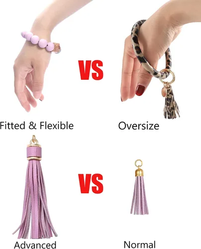 Vista 6 de BVGA Pulsera llavero de pulsera de silicona para mujer