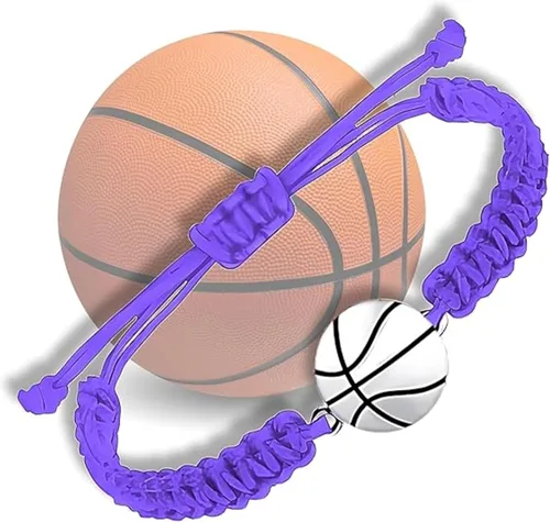 Vista 14 de Sportybella Pulsera unisex con dije de baloncesto – Pulsera de amistad ajustable con dije de baloncesto