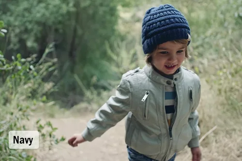 Vista 5 de Funky Junque Gorro de invierno para niños, tejido, acanalado
