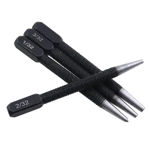 Vista 4 de 1 Unidades de acero de alto carbono antideslizante automático centro punzón centro punzón centro metal herramienta de marcado de madera 1/32 2/32