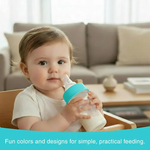 Vista 2 de Refresh-a-Baby - Adaptador de pezón reutilizable para biberón, convierte instantáneamente cualquier biberón en un sorbo con pezones de silicona