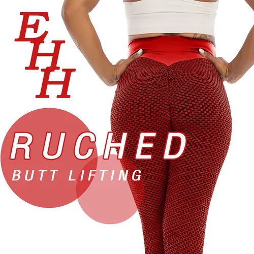 Vista 6 de EHH - Leggings de levantamiento de glúteos con textura de compresión para mujer