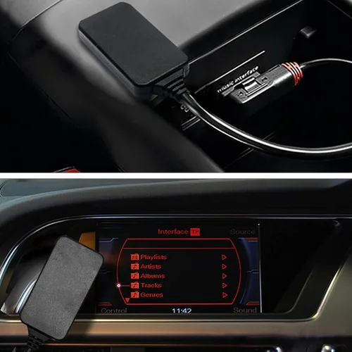 Vista 4 de Adaptador de interfaz de música, Luetooth5.0 Aux Music Interface Adapter Audio Cable Audio Video Accesorios Fits , para Ami Mmi Mdi