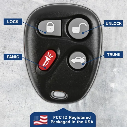 Vista 6 de KeylessOption Llavero de auto con control remoto para entrada sin llave, repuesto para L2C0005T, 16263074-99