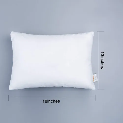 Vista 5 de NTBAY Paquete de 2 almohadas de algodón de 13 x 18 pulgadas con fundas de almohada de microfibra para niños pequeños, almohadas suaves para cuna