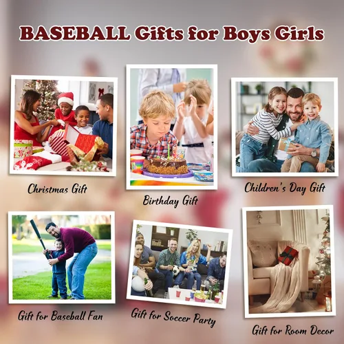 Vista 4 de Manta de béisbol suave, regalos para niños de 8 a 12 años, cosas para amantes del béisbol, manta de forro polar única para niños pequeños