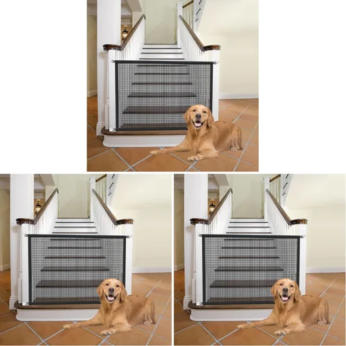 Vista 10 de Puerta para perros para escaleras Puertas para mascotas para la casa: Puerta para perros de interior Puerta de malla de pantalla para perros
