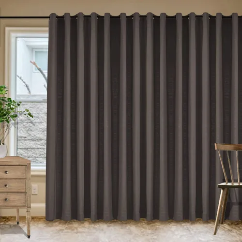 Vista 23 de Frelement Cortinas de lino de lino de bronce con ojales para interiores, tratamiento de ventanas para sala de estar, dormitorio, habitación