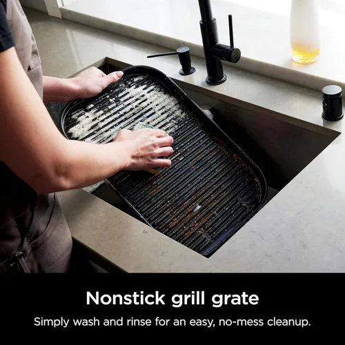 Vista 9 de Ninja Woodfire Pro Connect XL - Parrilla y ahumador para exteriores Bluetooth, aplicación habilitada Parrilla 7 en 1, ahumador de barbacoa