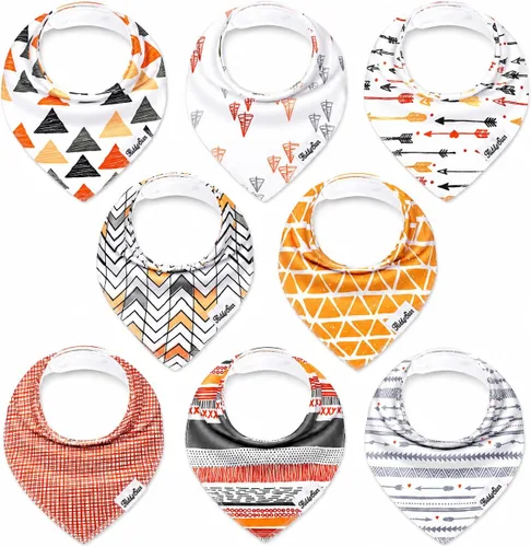 Vista 23 de KiddyStar Organic Cotton Baby Drool Bibs Soft, Adjustable, Absorbent, Unisex Teething Bandana Bibs for Babies