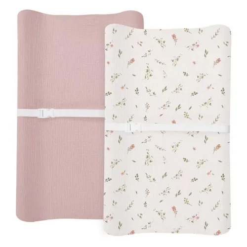Vista 17 de Juego de 2 fundas para cambiador para bebé niño y niña, fundas de muselina para cambiador con estilo bohemio, ropa de cama neutra para guardería