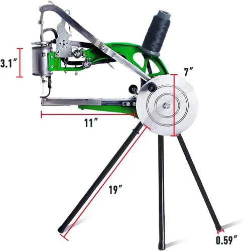 Vista 2 de Máquina de coser de cuero manual, máquina de zapatero a mano, máquina de reparación de costura y reparación de zapatos, máquina de parcheo, máquina