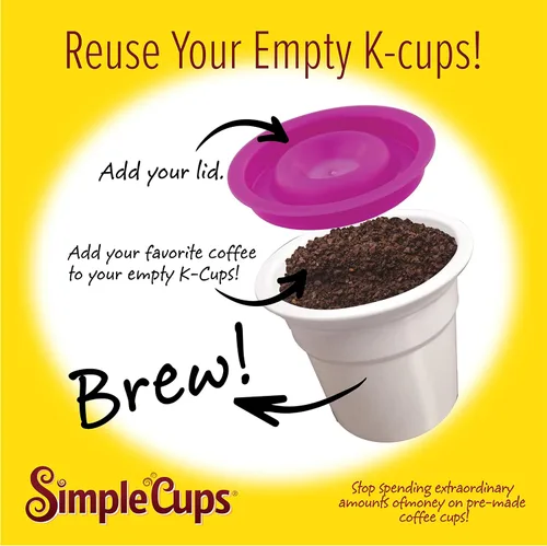 Vista 3 de Tapas desechables K-cup para Keurig (100 unidades): reutiliza y recicla tus K-Cups vacíos