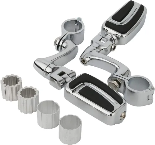 Vista 22 de TCT-MOTORPARTS Soportes de clavijas de pie de barra de carretera negro para Harley Touring 22/25/32/1.378 in