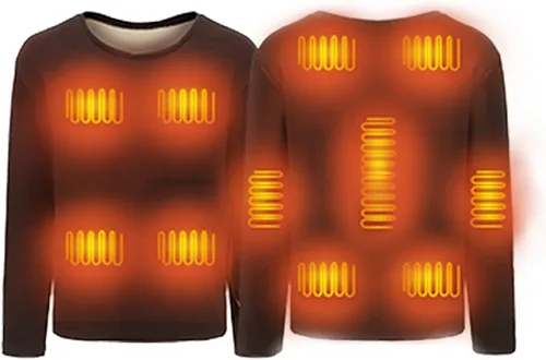 Vista 6 de Conjunto de ropa interior térmica para mujer, camisa térmica y pantalones cálidos, juego de capa base para clima frío (sin batería)