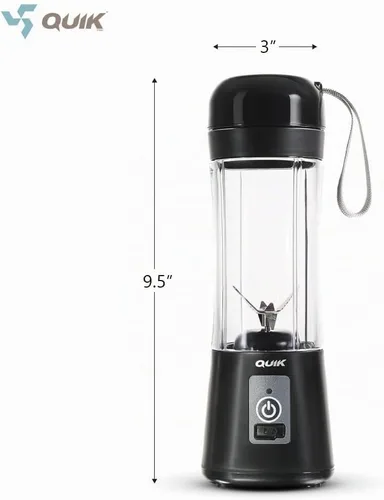 Vista 8 de Licuadora portátil inalámbrica de 13 onzas. Licuadora personal para batidos y licuados, sin BPA, recargable USB-C, mini exprimidor para viajes, a