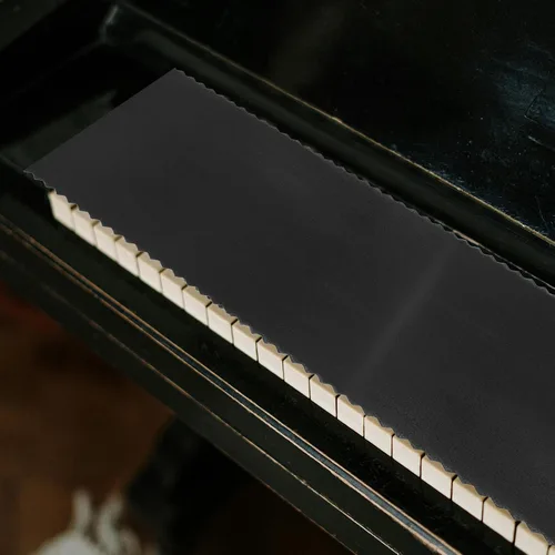 Vista 7 de PU Leather Piano Keyboard Protective Cover Waterproof Dust Protector Breathable Oil Resistant Surface, Smooth Fine Texture, Solid Color Design, for